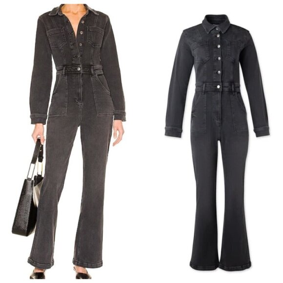 Boyish The ROMAN FItted Jumpsuit Small in Black Wash...